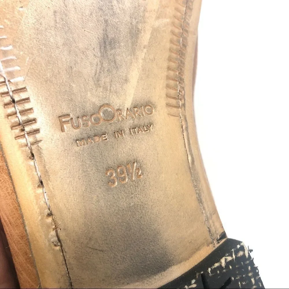 𝅺BIBLIOTEK (Fuso Orario) Italian Leather Shoes 39.5 - Picture 8 of 16